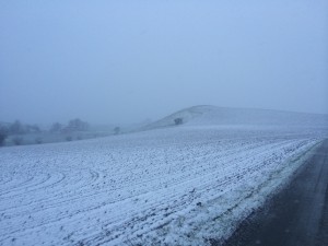 Snön kom tillslut till Österlen