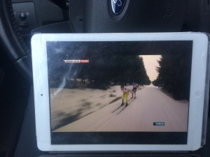 Laddade upp med Ski classic innan loppet.