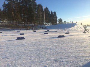 Backen där jag ramlade i bakgrunden. 