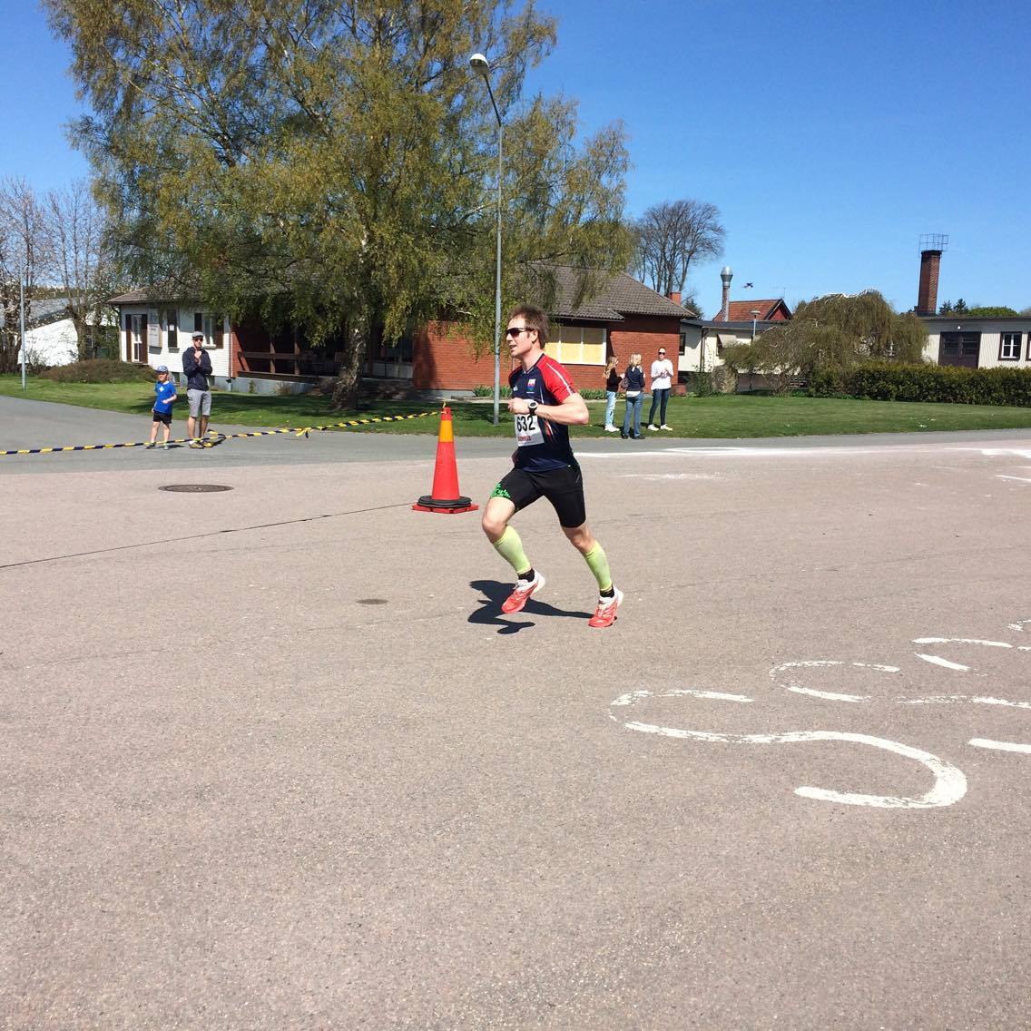 Målgång, enda stället där det var platt.